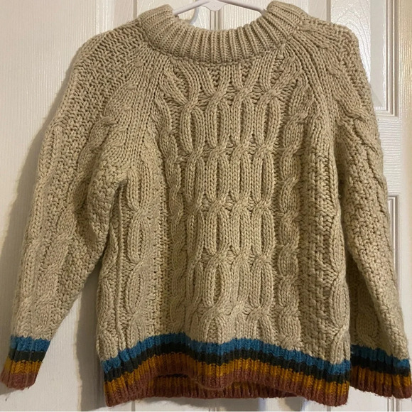 HTF Zara Chunky Accent-Striped Knit Sweater - Picture 2 of 7